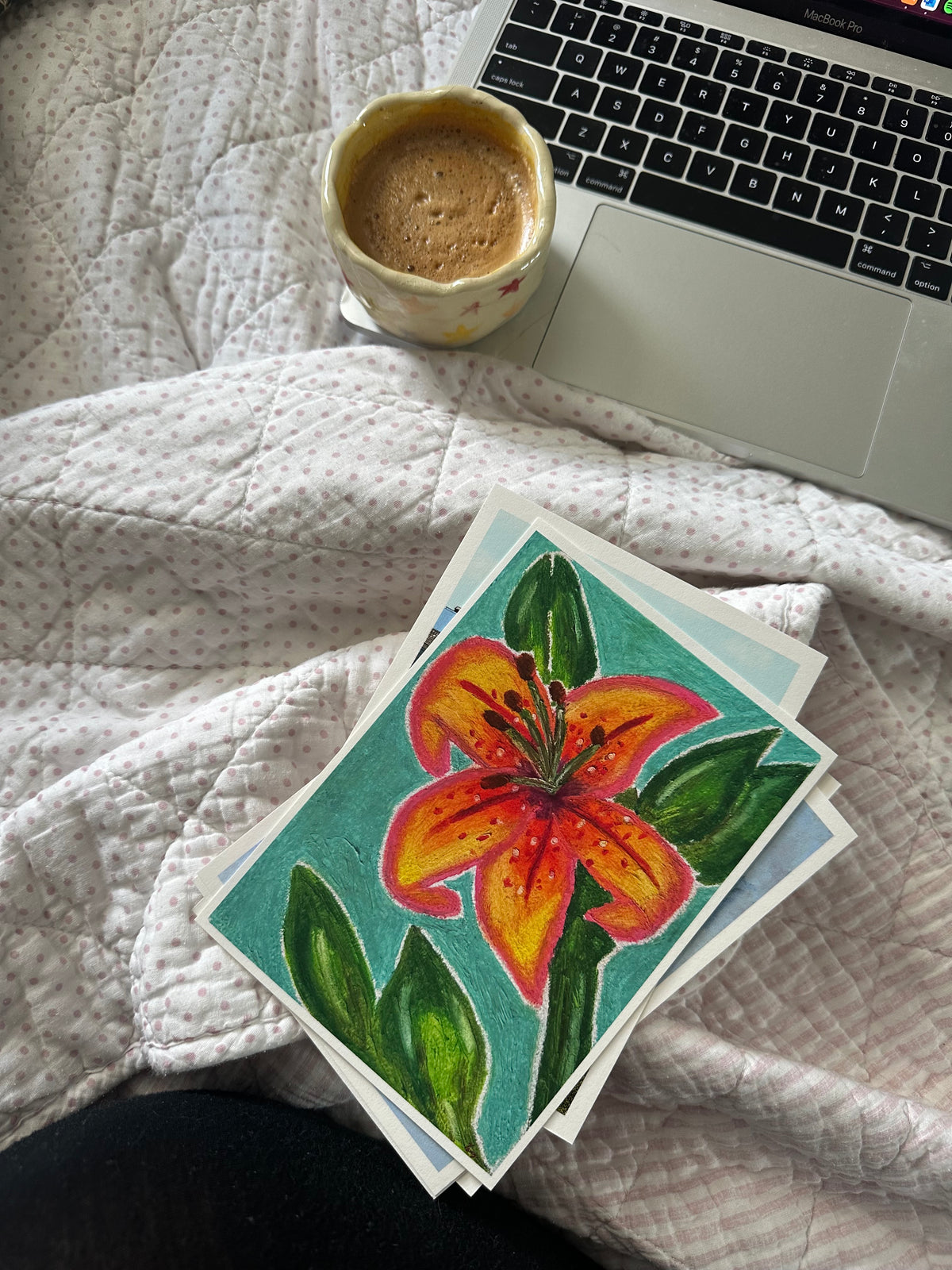 The Lily - Oil Pastel Print 5x7